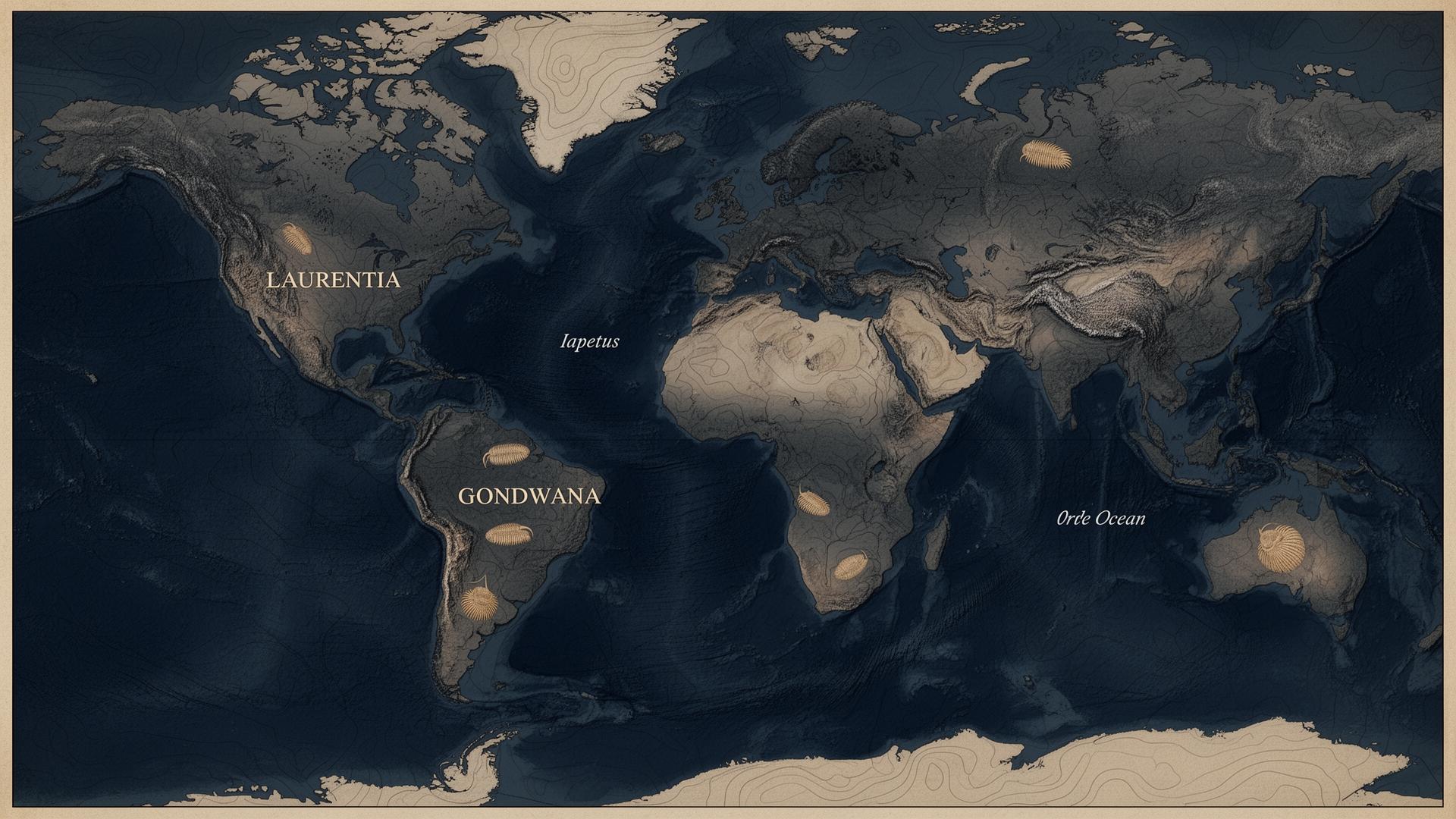 Mapa paleogeográfico del Ordovícico — IGCP735 México